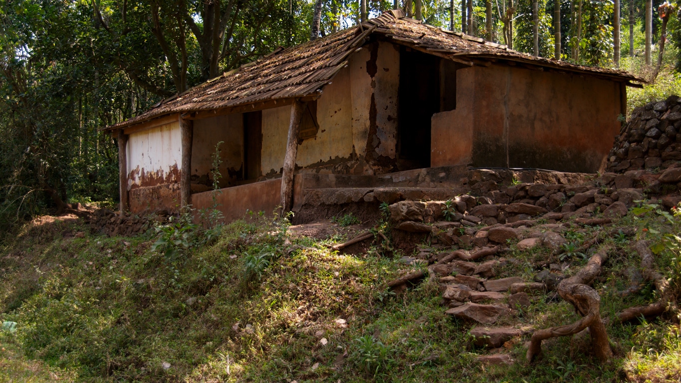 Maison ancienne dans la campagne autour d'Attapady - Lors de mes voyages en Inde