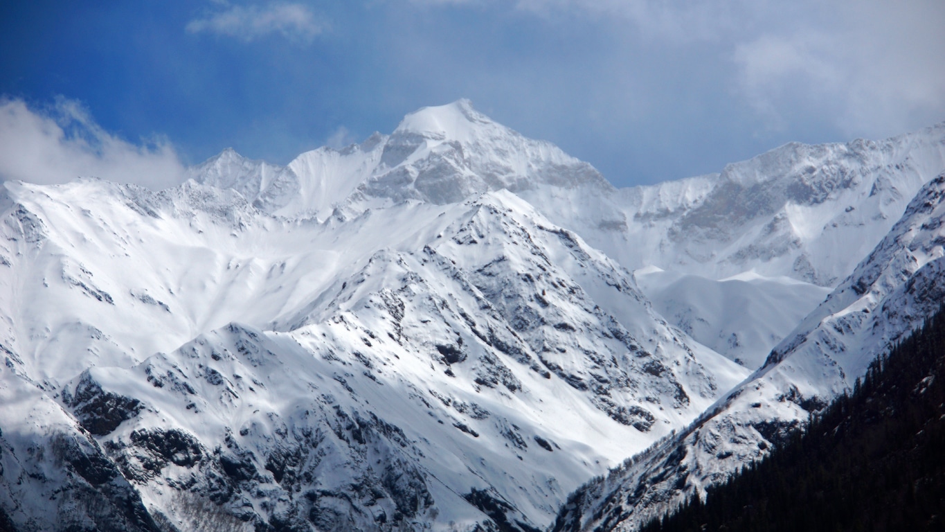 le mont Kailash, demeure de Shiva, depuis Sangla (Himachal Pradesh) (2) Lors de mes voyages en Inde