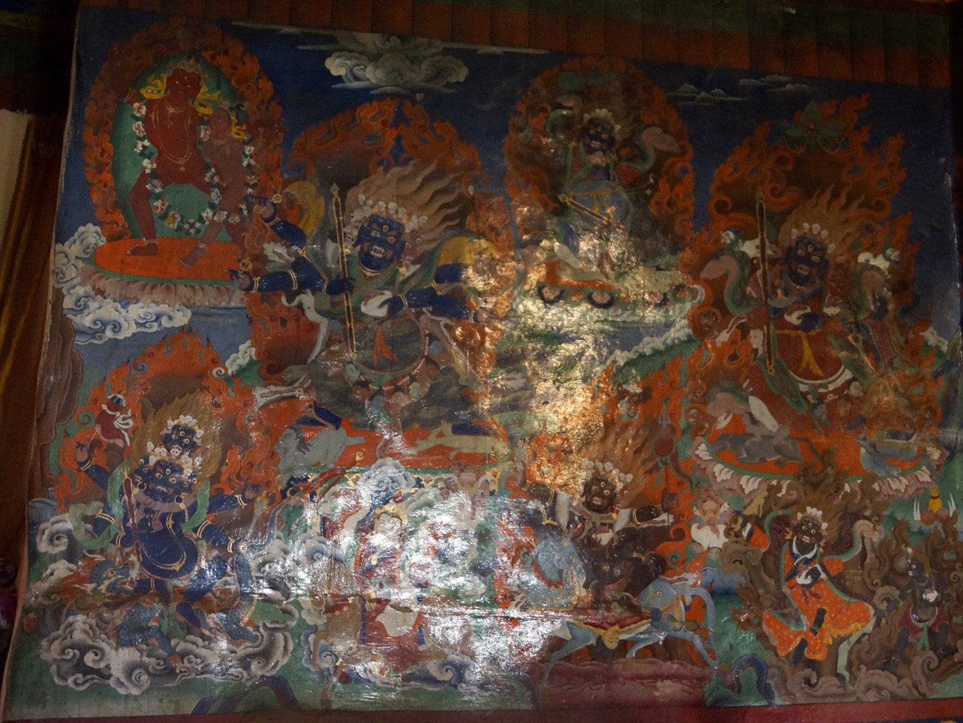 fresques divinités couroucées Monastère (monastery, gompa) Tagtog ou thag thog ou takthok Ladakh