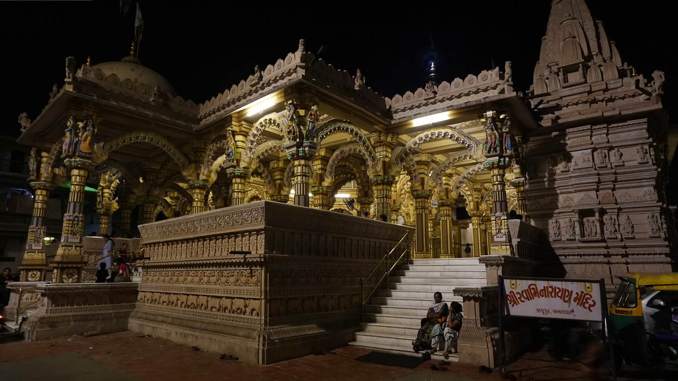 Découverte d'Ahmedabad Gujarat vue d'ensemble temple Swami Narayan